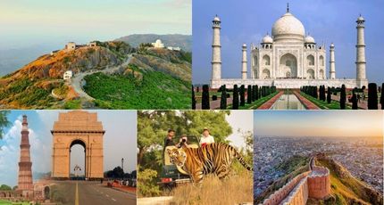 day tours of rajasthan and delhi triangle covering attractions such as gurushikhar of mount abu,taj mahal of agra,india gate of delhi,nahargarh fort, ranthambore, and more by namaste holiday 