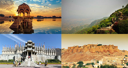 13 days rajasthan tour covering attractions such as jaisalmer's golden fort, mount-abu's gurushikhar, ranakpur jain temple, gadisar lake, and many more by namaste holiday.