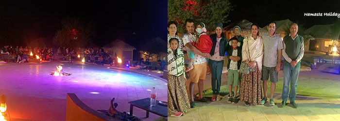 night cultural program at prince desert camp in Jaisalmer