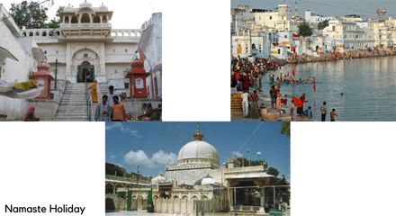 cover the ajmer pushkar day tour from jaipur as arrival and visit religious sites like Pushkar Brahma Temple and Ajmer Dargah.
